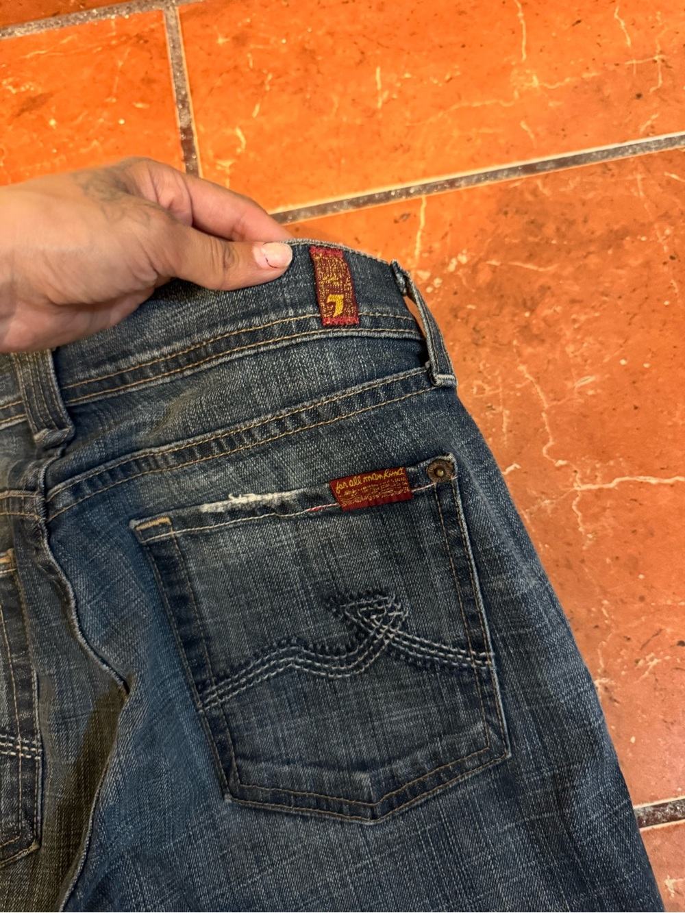 7 For All Mankind Women’s Dark Indigo Bootcut Jeans - Picture 2 of 11